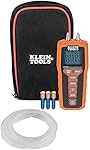 Digital Manometer, Air and Gas Pressure Tester, Differential Dual Port Pressure Gauge, Large LCD Display with Backlight Klein Tools ET180