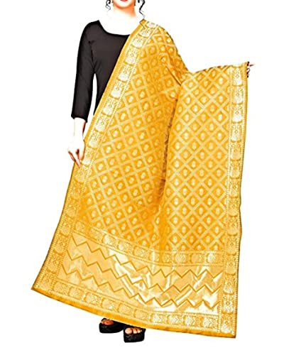 Dupatta soie jacquard écharpe indienne pour sublimer vos tenues de soirée et grands événements