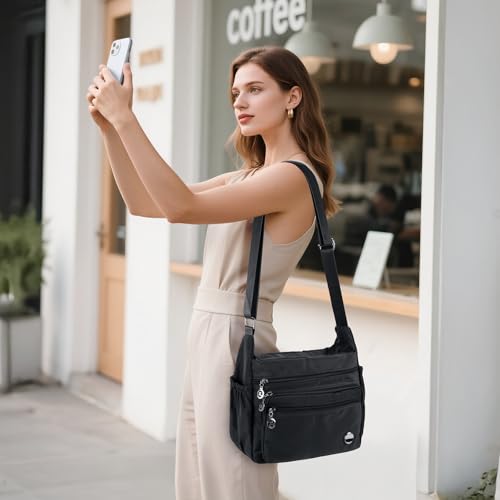 Crossbody Bags for Women, Roomy Multiple Pockets Shoulder Handbag Ladies Crossbody Purse Fashion Tote Top Handle Satchel3