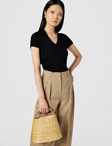 Image of DKNY Women's Soft Ribbed Polo Jeans Sweater