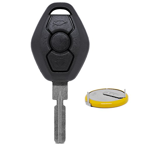 Telecomando radio per chiave da auto 1 custodia a 3 tasti + 1 pezzo fisso HU58 + 1 batteria LIR2025 per BMW