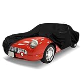 Waterproof Car Cover Replace for Ford Thunderbird 2002-2005, 210T Polyester with Cotton Liner All Weather Classic Car Covers with Zipper Door & Lock for Snow Rain Protection