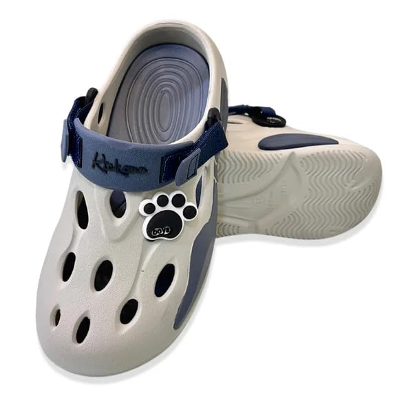 Image of Kickonn Men's Clogs - Slip-On Indoor /Outdoor Clog Shoes with Arch Support, Non-Slip Sole & Cushioned Footbed - Comfortable House, Work, Travel Footwear for Men