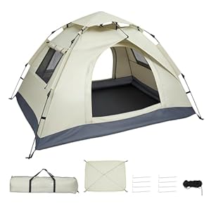 2-3 Person Instant Pop-Up Tent – Waterproof Oxford Fabric Camping & Beach Shelter, UV Protection, Lightweight 3kg, Quick Setup Pop Up Tent with Carry Bag