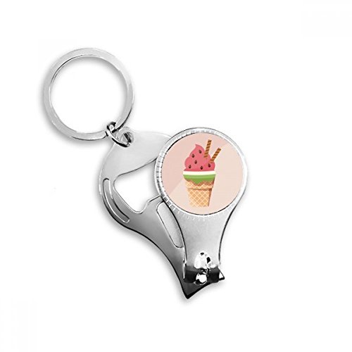 Biscuits Watermelon Cones Ice Cream Nail Nipper Ring Key Chain Bottle Opener Clipper