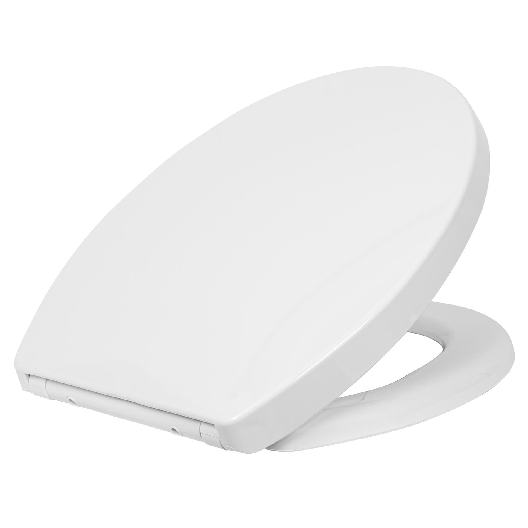 Harbour Housewares White Oval Toilet Seat - Pack Of - Antibacterial Soft Close Toilet Seat Universal Plastic Loo Lid Top Lid With Slow Closing Hinges, Fixings & Fittings Size 1