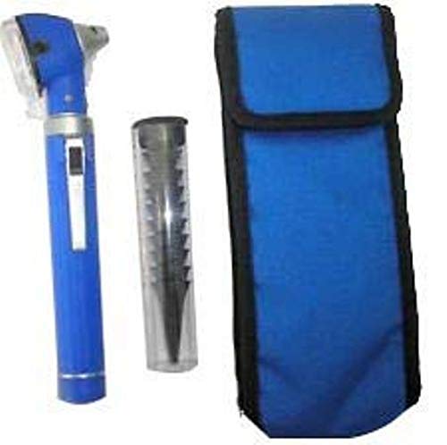 ENEI 365 ; Serve to Excellence ENT Mini Fiber Optic Otoscope LED OpthalmoscopeCompact Medical Diagnostic Set for Ear, Nose, and Throat Examination (Black)