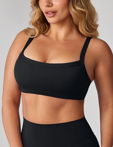 Image of UNISSU Hugcurve Adjustable Sports Bra Square Neck Wireless Padded Yoga Workout Tops