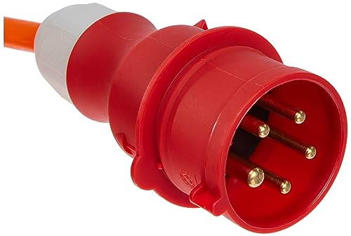 as - Schwabe Starkstrom Verlängerungskabel - dehnbar von 1 bis 5 m - CEE Spiralkabel - 400V, 16A, 5-polig - Robuste Baustellen-Spiralleitung - CEE Verlängerungskabel - IP44 - Made in Germany, 70419