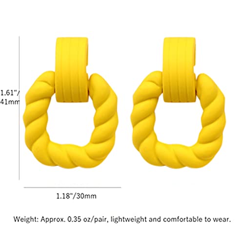 Boucles d'oreilles rectangulaires acrylique légères pour lobes sensibles