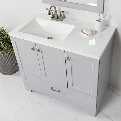 Spring Mill Cabinets Emlyn Bathroom Vanity With Sink, Pearl Gray #TOP5