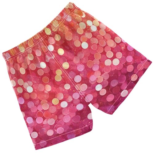 Pigsaly Boys Swim Trunks Gradient Flashing Apricot Pink Oeange Glitter Boys Board Shorts Swimsuit Swimwear Bathing Suit XS2