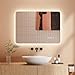 Dripex Badezimmerspiegel Led Badspiegel, Rechteckig, Touch-Schalter, Dimmbar, 3 Lichtfarbe Einstellbare Spiegel Bad mit Beleuchtung, Vertikal, Horizontal Montage Wandspiegel, Beschlagfrei 50x70 cm