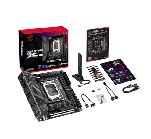 ROG Strix B860-I Gaming WiFi, Scheda Madre Intel Mini-ITX, 10+1+2+1 Fasi di Alimentazione, Slot DDR5, PCIe 5.0, Adatta per PC AI-Advanced, 2 Slot M.2, WiFi 7, AI Advisor, AI Networking II, Nera - Scheda madre - Immagine 6