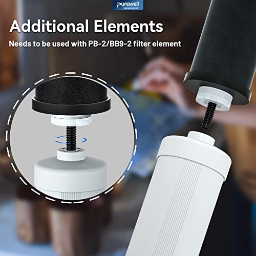 Image of Purewell FL-2 White 5-Stage Fluoride Purification Elements, Replacement for Berlkey PF-2 Fluoride Filters, Berlkey Gravity Filtration System and Purewell System (2 Pack, K Series)