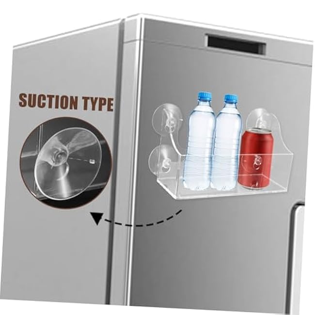 Ciieeo Suction Cup Rack for Cooler Acrylic Beverage Storage Shelf Easy Install Organize Your Drinks