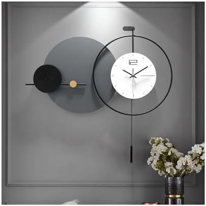 Large Modern Wall Clock for Living Room,Decorative Silent Battery...