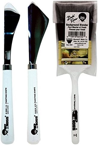 Bob Ross Painting Knife Set with Background Blender Brush Kit Bob Ross Painting Knife Set with Background Blender Brush Kit