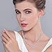 EVER FAITH Wedding Silver-Tone Clear Zircon CZ Flower Circle Necklace Earrings Set