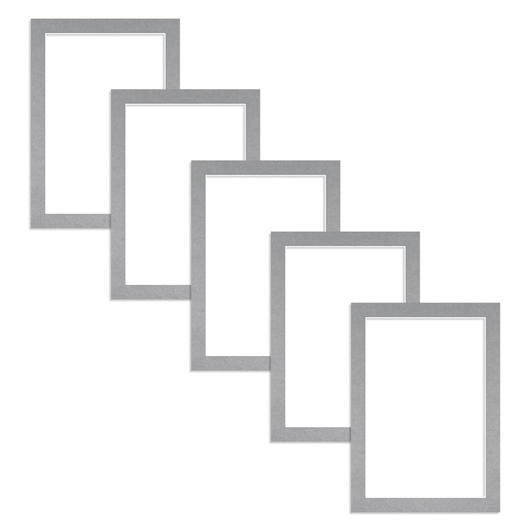 Alison Kingsgate 70X50CM Silver Picture Mount - 60X40CM Aperture - Pack 5 — image 1