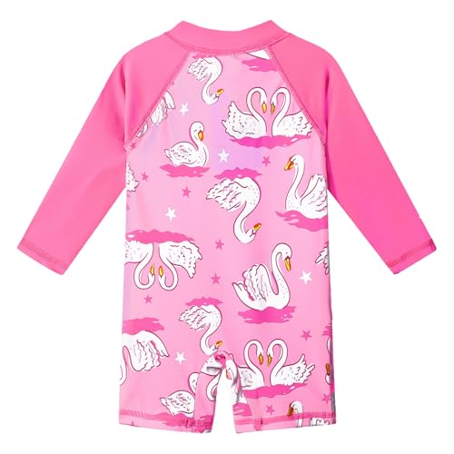 Image of XFGIRLS Baby /Toddler Girls Swimsuit Long Sleeve One-Piece Bathing Suit Rash Guard