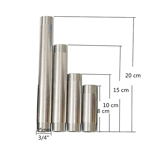 1pcs 8/10/15/20cm 3/4 Doppio maschio filettatura