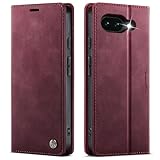 Kowauri for Google Pixel 10a Case, PU Leather Wallet Case with RFID Blocking Card Holder Magnetic Flip Fold Shockproof Durable Protective Phone Case for Google Pixel 10a (Red)
