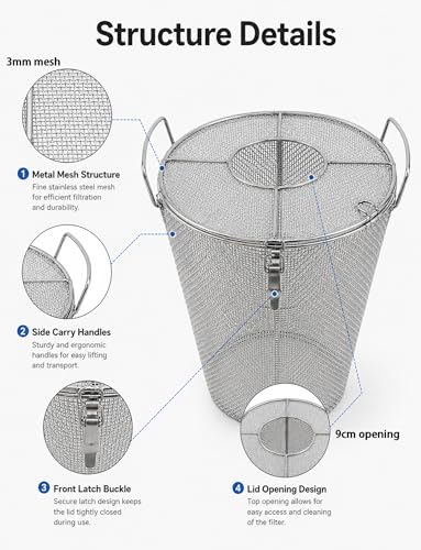Panier filtrant pour pompe avec grille de 3 mm et ouverture centrale efficace - 5