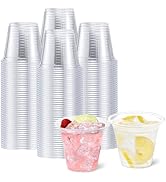 BYSNOW 250 Pack 9 oz Disposable Plastic Cups for Party, Plastic Wine Cups with Higher Heat Resist...