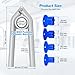 Faucet wrench, Aerator Key, Faucet Aerator removal tool, With Aerator Shell Removal Tool, Replacement Cache Aerators for Sink M 16.5, 18.5, 21.5, 24 mm Tap Aerators Flow Restrictor.