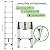 DEZEX Telescoping Ladders 8.5 FT Aluminum Ladder - One-Button Retraction Collapsible Telescopic Ladder for Home,RV,Attic & Loft, Lasts 330 LBS with 2 Triangle Stabilizers