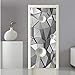 Tela Decorazioni per la casa Figura geometrica Adesivi per porte Rinnovare PVC Carta murale Stampa Immagini artistiche Adesivo impermeabile per camera da letto