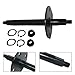 Metal Pedal Axle Replacement for Exercise for Bike, 180mm Crankshaft with 17mm Diameter, Compatible with Fitness for Bike Middle Wheel Axle, Black(20mmx180mm)
