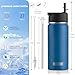 koodee 16 oz Insulated Bottles Replacement Stainless Steel Straws-6.5 inch,Reusable,Fit for Hydro-Flask and More Bottles(2Pack)