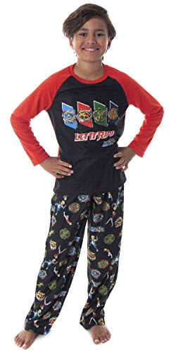 Beyblade Burst Boys' Spinner Tops Fafnir Let It Rip! 2 Piece Pajama Set (10/12)