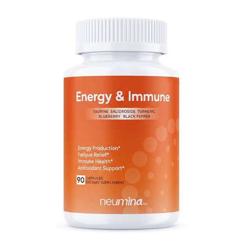 NEUMINA Women's Energy & Immune Complex, Energy Production and Immune Support, Rhodiola, Salidroside,Taurine, Turmeric, Blueberry & Black Pepper, Vegan, Non-GMO, 90 Capsules