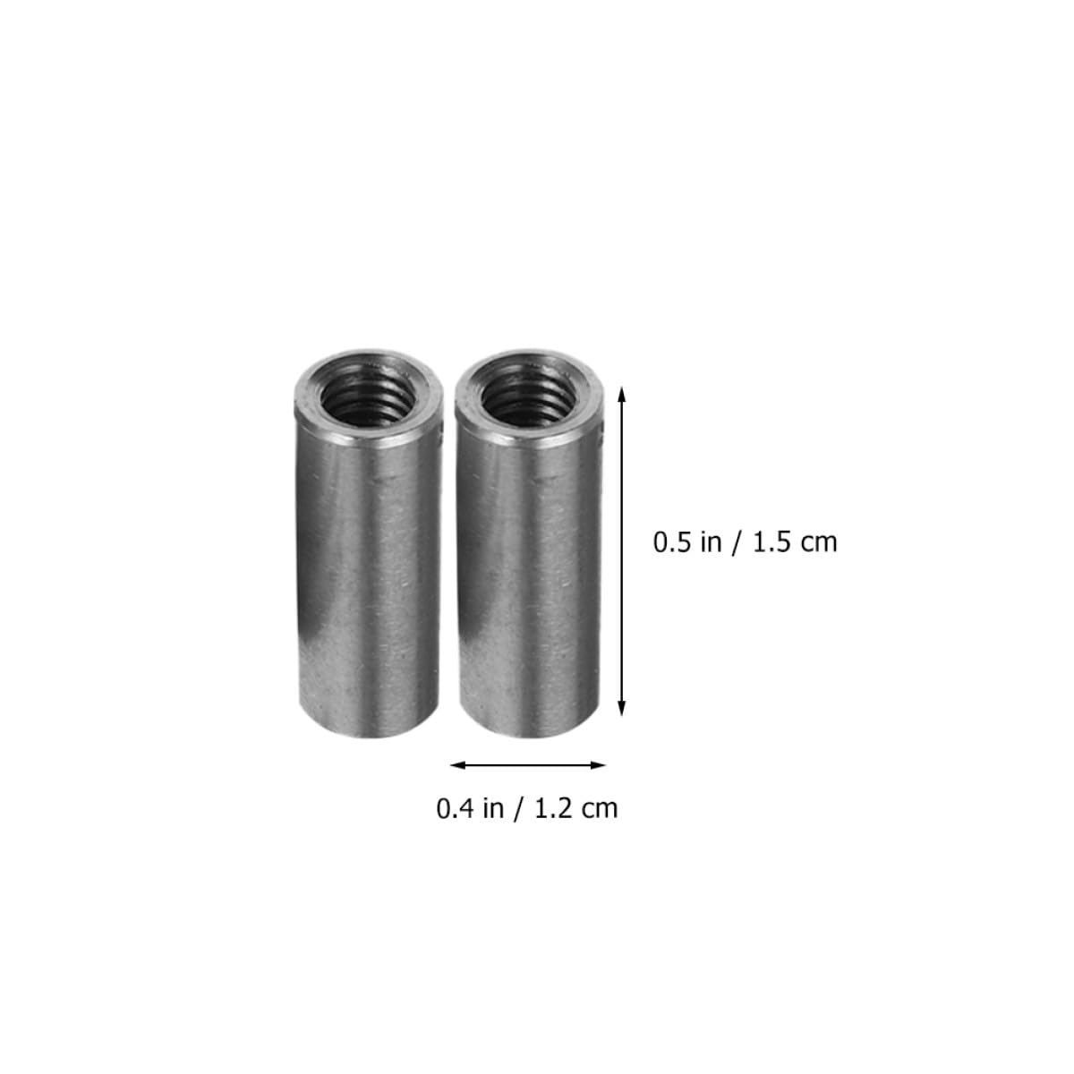 Balacoo 20pcs 304 Stainless Steel M6 M8 Round Welding Connector Coupling Nuts, Extended Thickened Rod Bar Fastener Set for Industrial Use