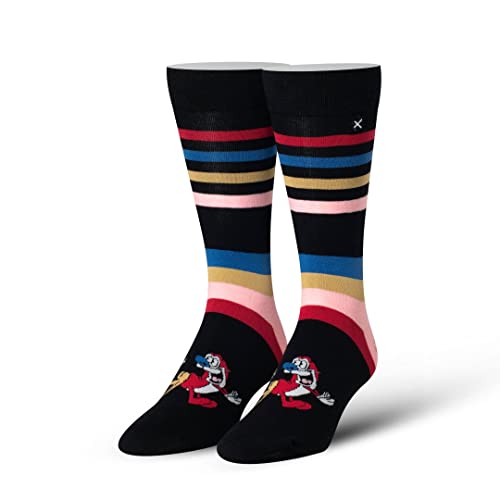 Odd Sox, Licencia oficial, diseños populares, calcetines de vestir novedades, fresco de negocios, Ren & Stimpy Happy, Large