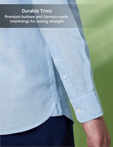 Image of Symbol Premium Men's Cotton Linen Casual Shirt - Regular Fit | Full Sleeve (Available in Plus Sizes)