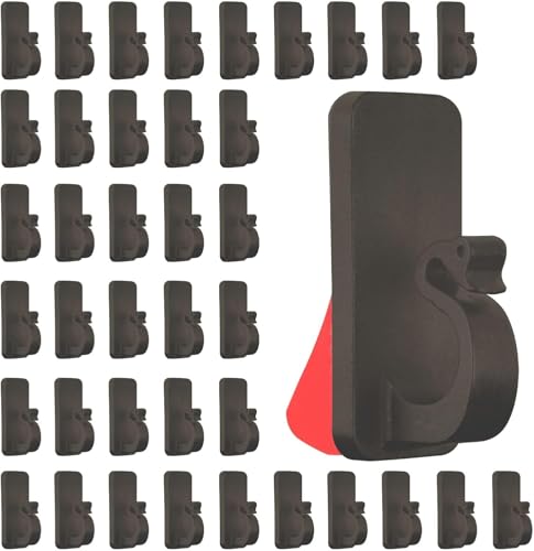 Glowhitch Adhesive Hooks for Outdoor String Lights, Cable Clip for