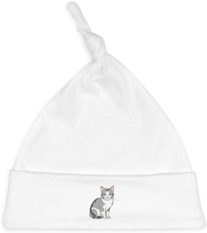 Azeeda 'Australian Mist Cat' Baby Beanie Hat (BH00041102) White