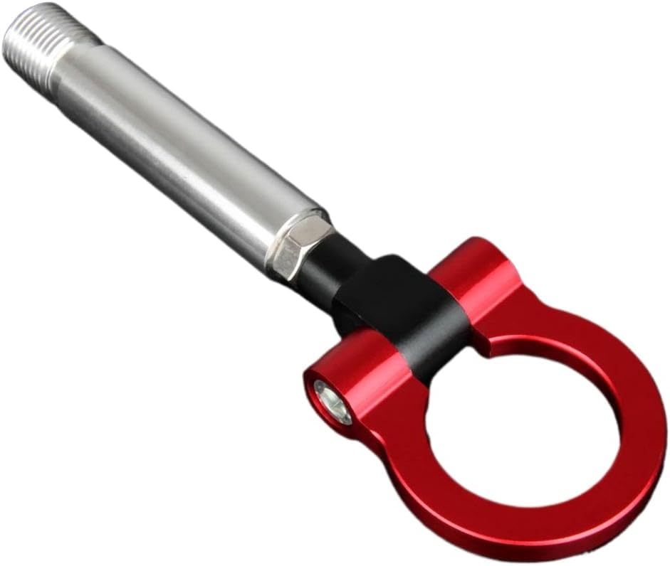 Universal Aluminum and Iron Screw-On Tow Hook for Front Bumper Compatible with Yaris (2000-2011) and xB (2004-2007)