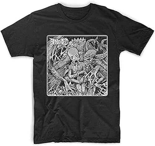 RICHCOLORS Benighted Oscene Repressed V1 T-shirt graphique d'extérieur pour homme, Noir , L