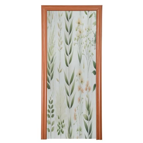 FLildon Nature Leaves Door Cover Decoration, Party Accessory Porch Decor for Festive Ornament Room Door Covers 35 x 79 Inch