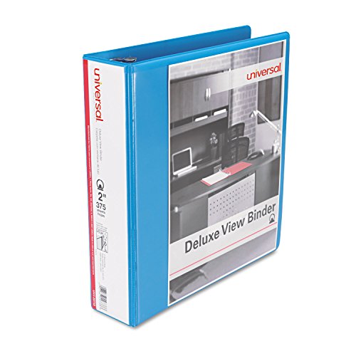 Classeur de luxe 5,1 cm bleu clair à anneaux ronds pour organiser un grand volume de cours