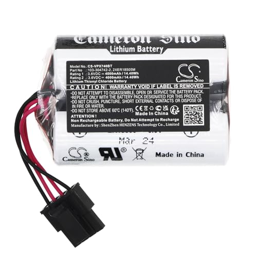 DRAWBELL Replacement Battery for V'isonic MCS-740,SR-740 PG2,SR 720 PG2 Sirens,Part NO:103-304742-2,2XER18505M (4000mAh/3.6V)