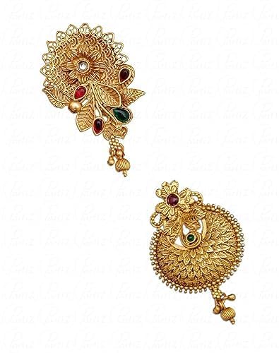 Secure Fire |Stylish Gold Plated Saree Safety Pin/Brooch For Women |Stylish Pattern Wedding Jewelery Accessories Sweater & Shawl Clip Studded Traditional For Girls Gifts-image-25
