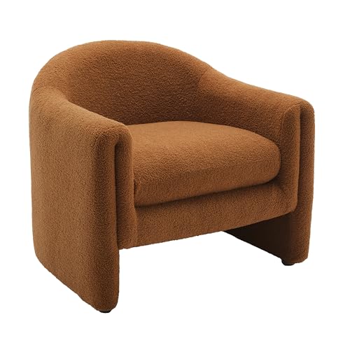 Sillón barrel peluche naranja oscuro miniatura 7