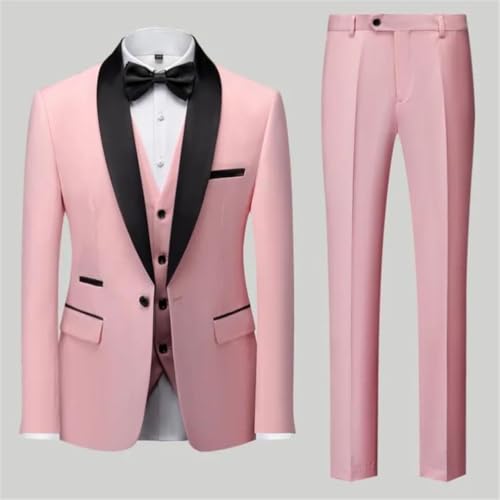 Men's One Button Vest Suit Set | 3-Piece Slim Jacket | Business Wedding Tailcoat3