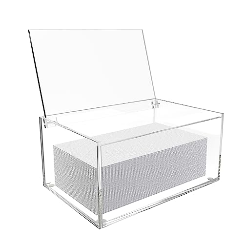 Sohalejr Dryer Sheet Holder Sheets Container Transparent 5 mm Thickness Acrylic Box with Lid Clear Dryer Sheet Dispenser for Laundry Organization and Storage Laundry Room Decor